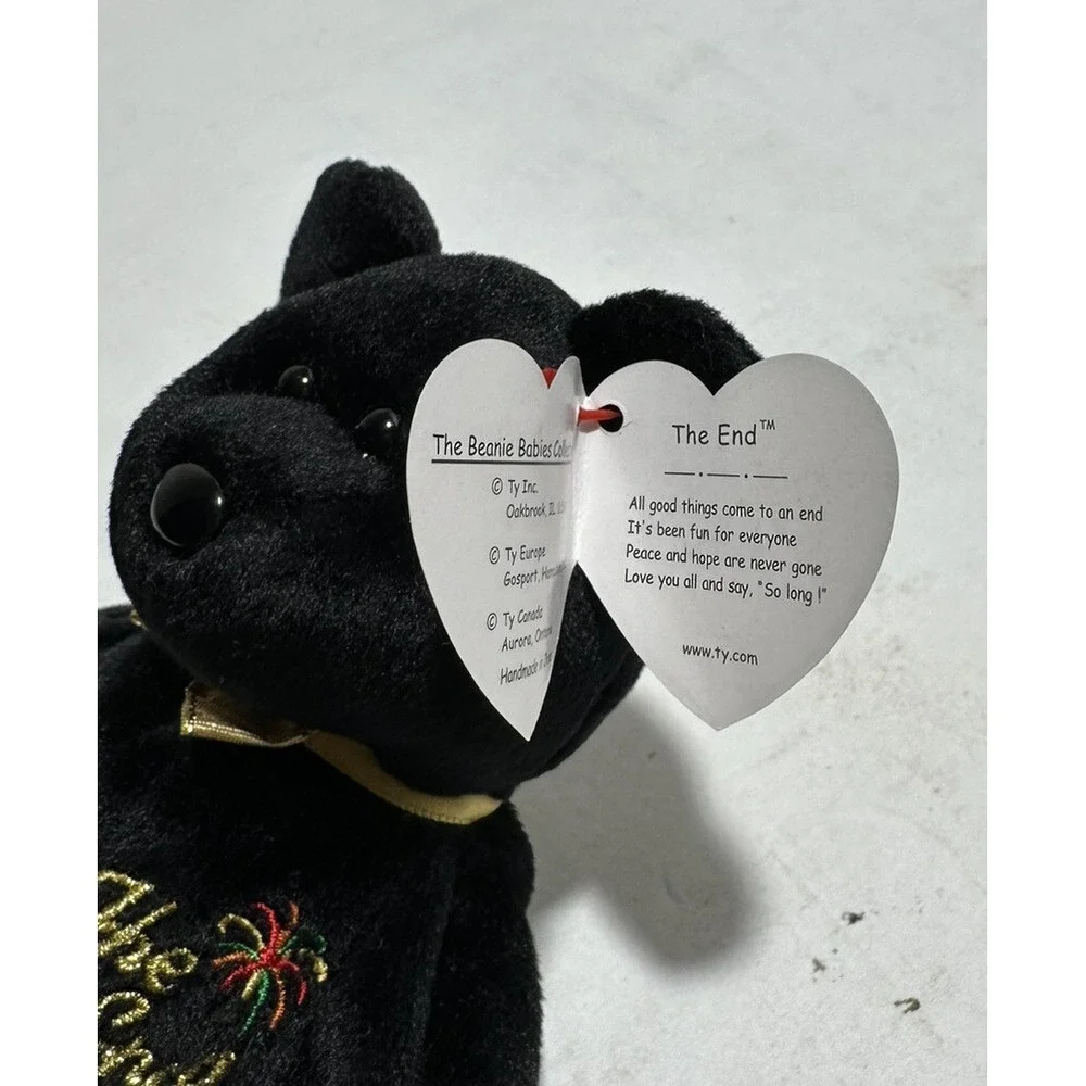 Ty‎ Beanie Baby The End Black Bear 1999 With Tag